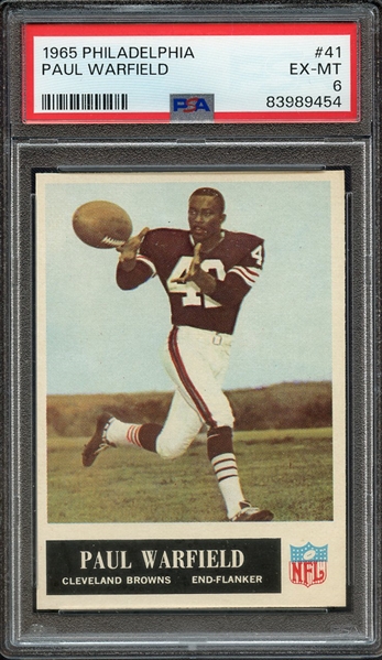 1965 PHILADELPHIA 41 PAUL WARFIELD PSA EX-MT 6