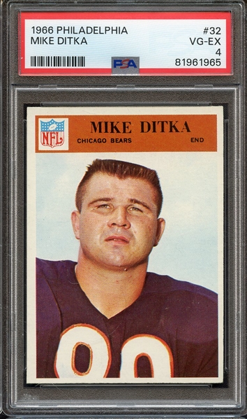 1966 PHILADELPHIA 32 MIKE DITKA PSA VG-EX 4