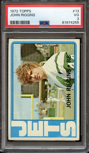 1972 TOPPS 13 JOHN RIGGINS PSA VG 3