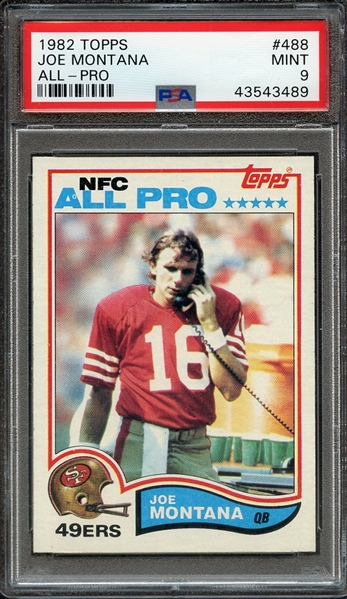 1982 TOPPS 488 JOE MONTANA ALL-PRO PSA MINT 9