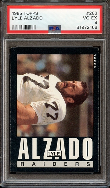 1985 TOPPS 283 LYLE ALZADO PSA VG-EX 4