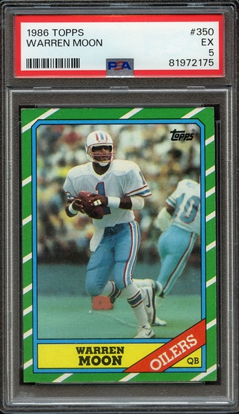 1986 TOPPS 350 WARREN MOON PSA EX 5