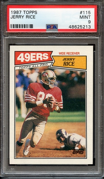 1987 TOPPS 115 JERRY RICE PSA MINT 9