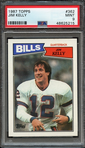 1987 TOPPS 362 JIM KELLY PSA MINT 9