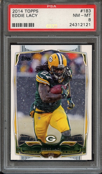 2014 TOPPS 183 EDDIE LACY PSA NM-MT 8