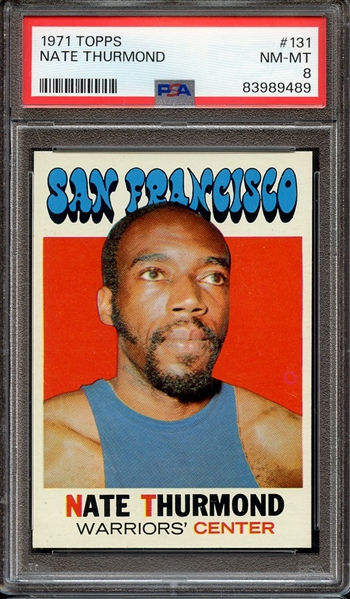 1971 TOPPS 131 NATE THURMOND PSA NM-MT 8