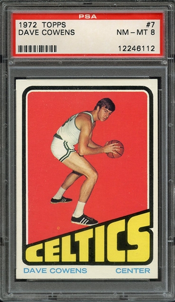 1972 TOPPS 7 DAVE COWENS PSA NM-MT 8