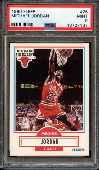 1990 FLEER 26 MICHAEL JORDAN PSA MINT 9