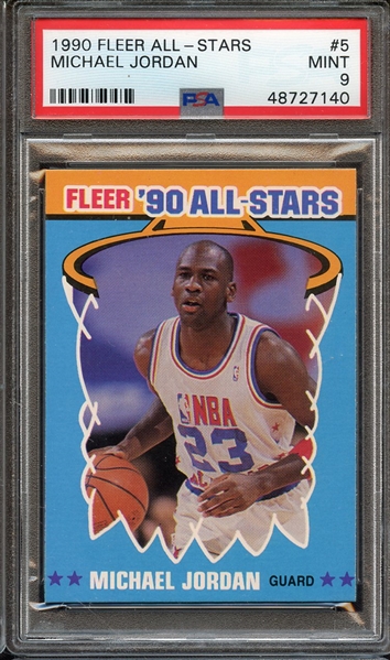 1990 FLEER ALL-STARS 5 MICHAEL JORDAN PSA MINT 9