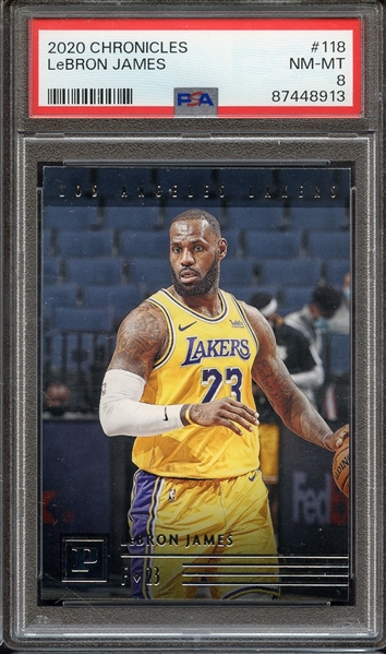 2020 PANINI CHRONICLES 118 LeBRON JAMES PSA NM-MT 8