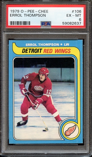 1979 O-PEE-CHEE 106 ERROL THOMPSON PSA EX-MT 6