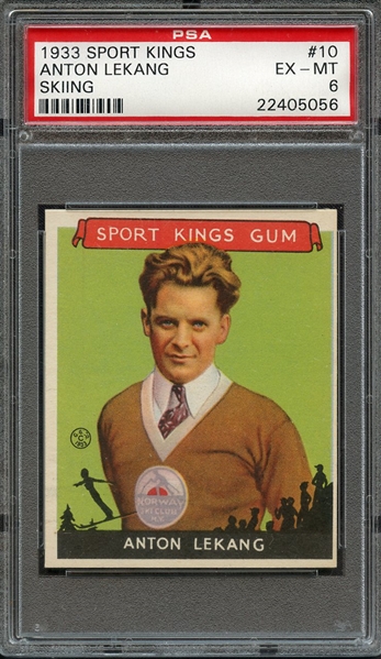 1933 SPORT KINGS 10 ANTON LEKANG SKIING PSA EX-MT 6