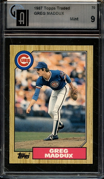 1987 TOPPS TRADED 70T GREG MADDUX GAI MINT 9