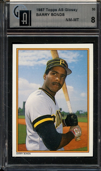 1987 TOPPS GLOSSY ALL STAR 30 BARRY BONDS GAI NM-MT 8