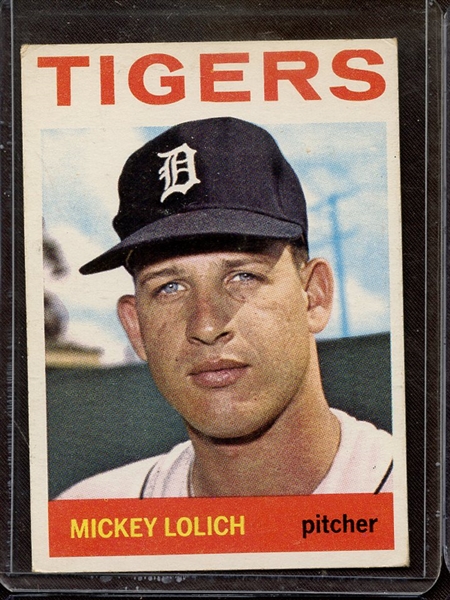 1964 TOPPS 128 MICKEY LOLICH RC