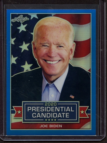 2019 LEAF PRESIDENTIAL CANDIDATE PRISMATIC BLUE JOE BIDEN 9/35