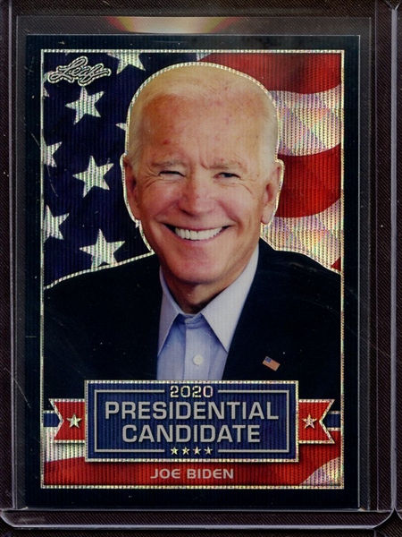 2019 LEAF PRESIDENTIAL CANDIDATE PRISMATIC BLACK WAVE JOE BIDEN 4/7