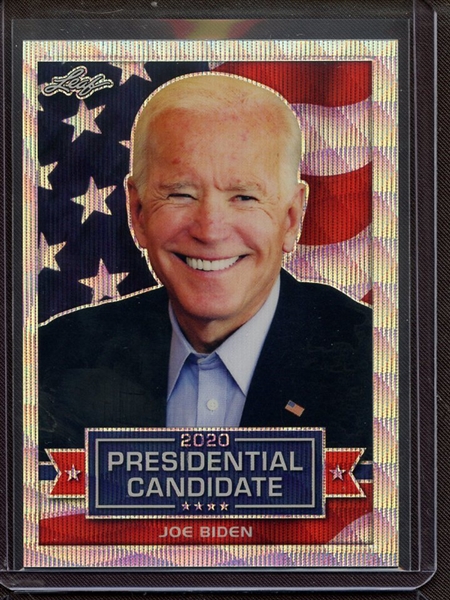 2019 LEAF PRESIDENTIAL CANDIDATE PRISMATIC SILVER WAVE JOE BIDEN