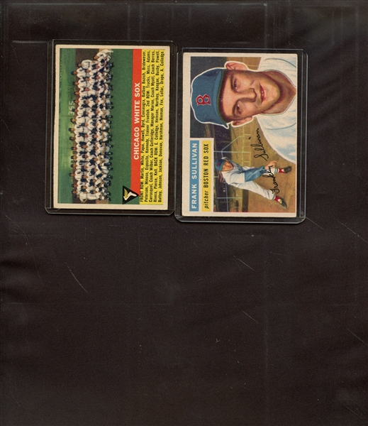 (2) 1956 TOPPS BASEBALL LOT