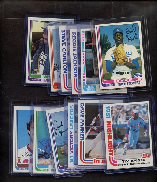 (12) 1982 TOPPS BASEBALL RC, STAR & HOF LOT