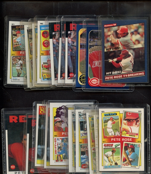 (20) 1986 TOPPS, DONRUSS FLEER PETE ROSE LOT