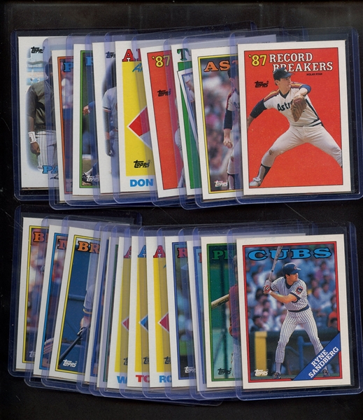 (21) 1988 TOPPS BASEBALL HOF LOT