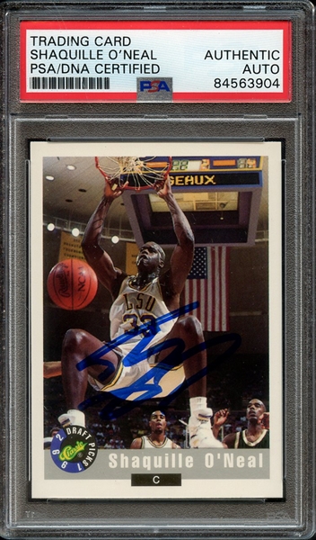 1992 CLASSIC 1 SIGNED SHAQUILLE O'NEAL PSA/DNA AUTO AUTHENTIC