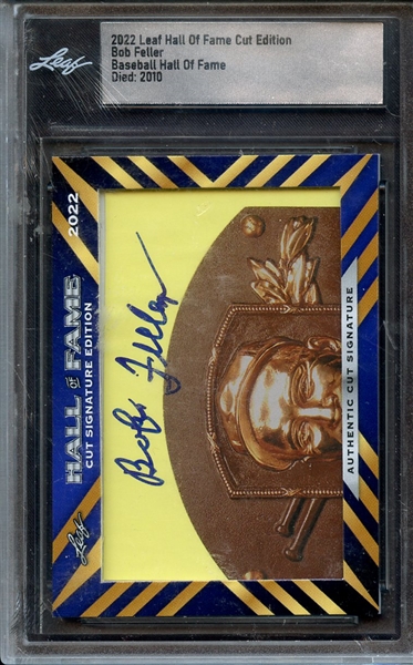 2022 LEAF HALL OF FAME CUT EDITION BOB FELLER