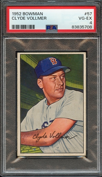 1952 BOWMAN 57 CLYDE VOLLMER PSA VG-EX 4