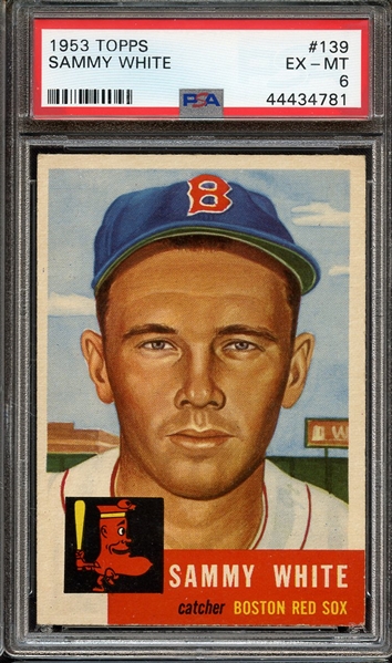 1953 TOPPS 139 SAMMY WHITE PSA EX-MT 6