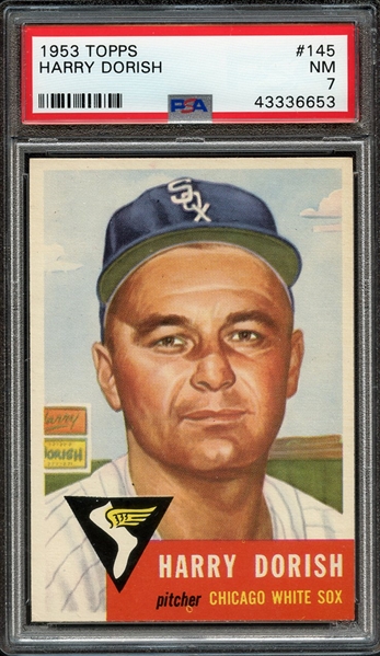 1953 TOPPS 145 HARRY DORISH PSA NM 7