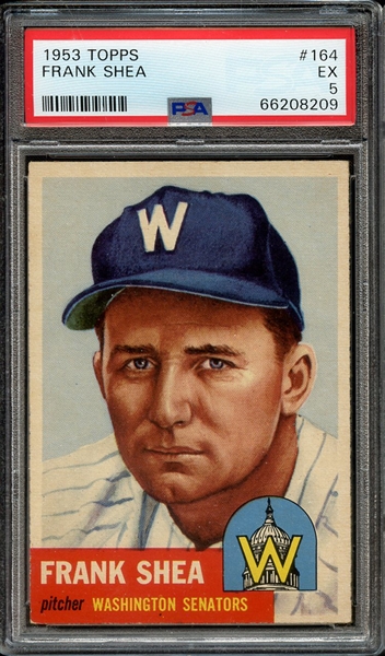 1953 TOPPS 164 FRANK SHEA PSA EX 5