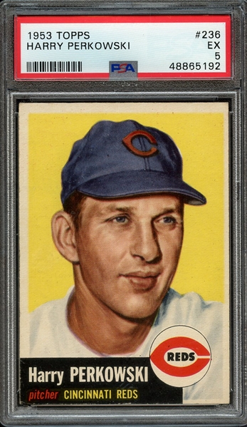 1953 TOPPS 236 HARRY PERKOWSKI PSA EX 5