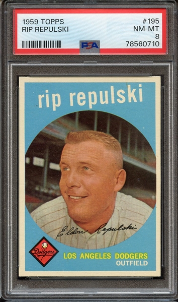 1959 TOPPS 195 RIP REPULSKI PSA NM-MT 8