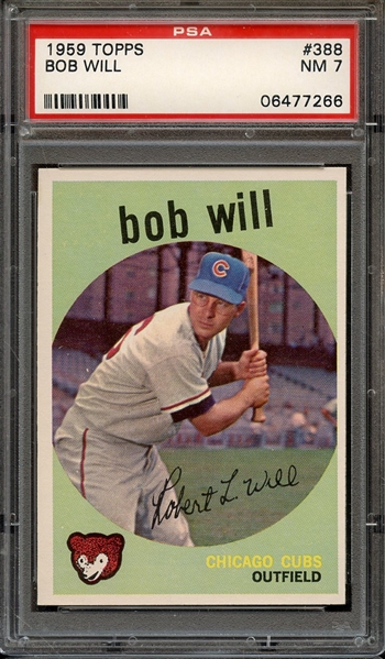 1959 TOPPS 388 BOB WILL PSA NM 7