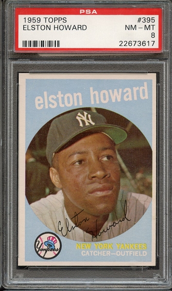 1959 TOPPS 395 ELSTON HOWARD PSA NM-MT 8