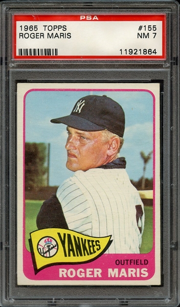 1965 TOPPS 155 ROGER MARIS PSA NM 7