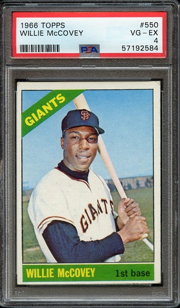 1966 TOPPS 550 WILLIE McCOVEY PSA VG-EX 4