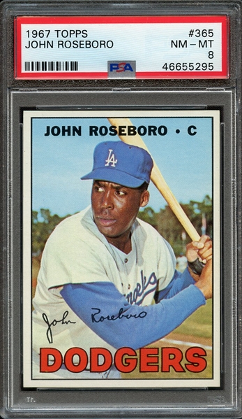 1967 TOPPS 365 JOHN ROSEBORO PSA NM-MT 8