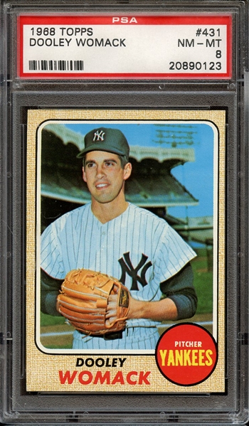 1968 TOPPS 431 DOOLEY WOMACK PSA NM-MT 8