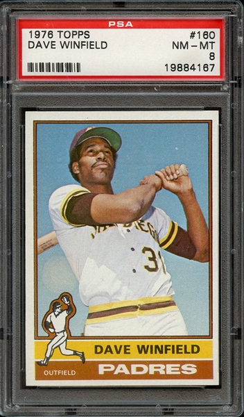 1976 TOPPS 160 DAVE WINFIELD PSA NM-MT 8