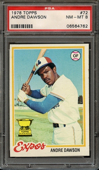 1978 TOPPS 72 ANDRE DAWSON PSA NM-MT 8