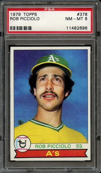 1979 TOPPS 378 ROB PICCIOLO PSA NM-MT 8