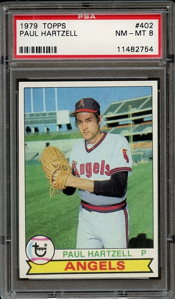 1979 TOPPS 402 PAUL HARTZELL PSA NM-MT 8