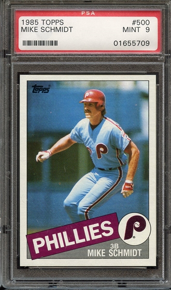 1985 TOPPS 500 MIKE SCHMIDT PSA MINT 9