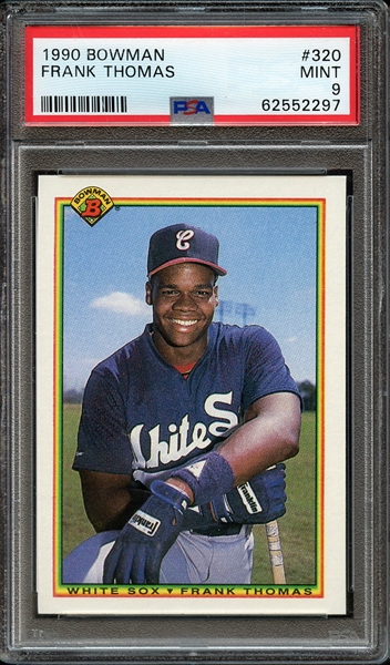 1990 BOWMAN 320 FRANK THOMAS PSA MINT 9