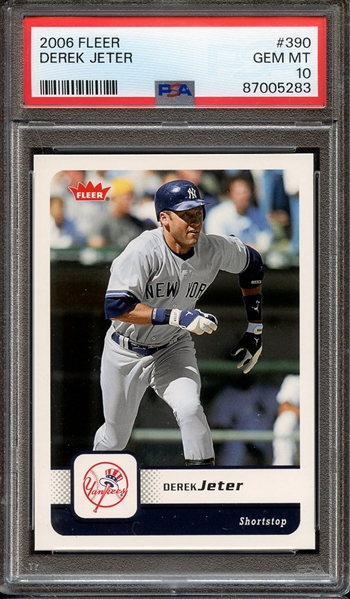 2006 FLEER 390 DEREK JETER PSA GEM MT 10