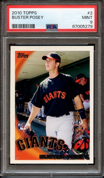 2010 TOPPS 2 BUSTER POSEY PSA MINT 9