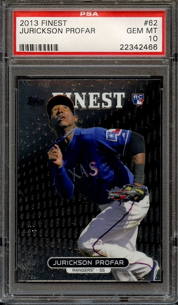 2013 FINEST 62 JURICKSON PROFAR PSA GEM MT 10