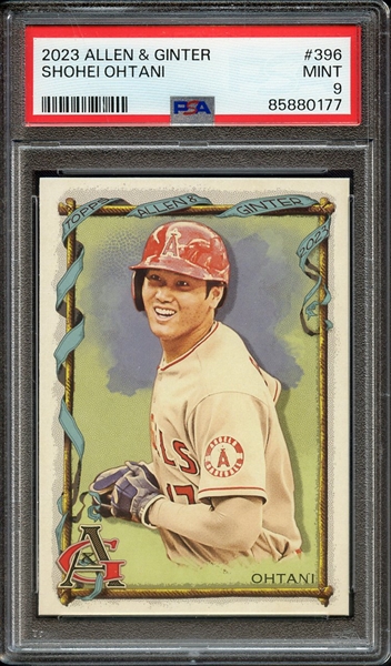 2023 TOPPS ALLEN & GINTER 396 SHOHEI OHTANI PSA MINT 9